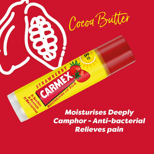 Carmex Classic Lip Balm Stick Strawberry - 4.25g - Lips at MyPerfumeShop by Carmex