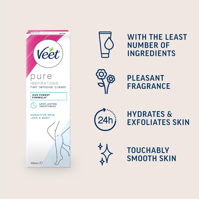 Veet 5 Minute Hair Removal Cream Sensitive - 100ml - Hair Removal at MyPerfumeShop by Veet