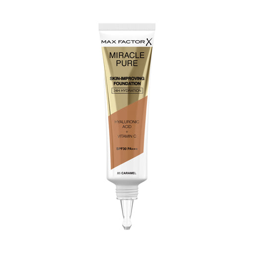 Max Factor Miracle Pure Skin-Improving Foundation SPF30 30ml - 85 Caramel - Foundations at MyPerfumeShop by Max Factor