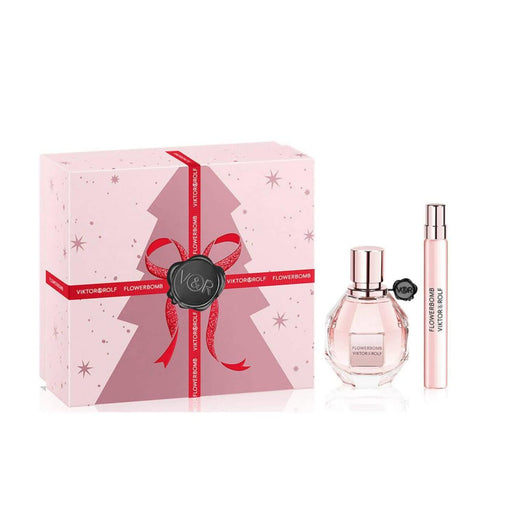 Viktor & Rolf FlowerBomb Christmas Edition Gift Set 50ml EDP + 10ml EDP - Eau De Parfum at MyPerfumeShop by Viktor & Rolf