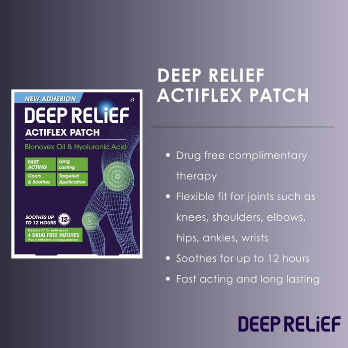 Deep Relief Actiflex Patch x 4 - Pain Relief Topical at MyPerfumeShop by Mentholatum