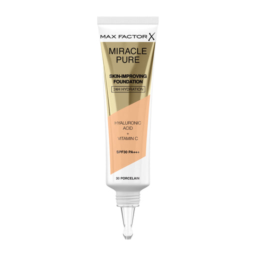 Max Factor Miracle Pure Skin Improving 24H Hydration 30 Porcelain Foundation 30ml - Foundations at MyPerfumeShop by Max Factor