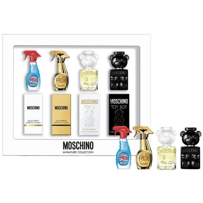 Moschino Miniature Gift Set 5ml Fresh EDT + 5ml Fresh Gold EDP + 5ml Toy 2 EDP + 5ml Toy Boy EDP - Sets at MyPerfumeShop by Moschino