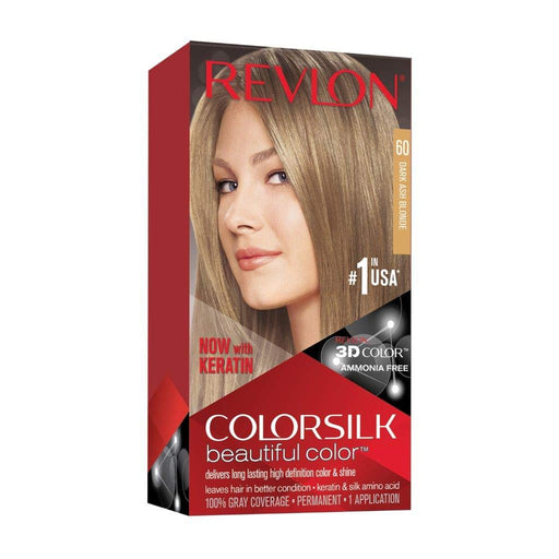 Revlon Colorsilk Hair Colour - 60 Dark Ash blonde - Hair Colourant at MyPerfumeShop by Revlon