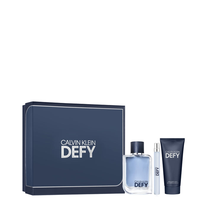 Calvin Klein Defy Gift Set 100ml EDT+ 100ml Shower Gel + 10ml EDT - Fragrance at MyPerfumeShop by Calvin Klein