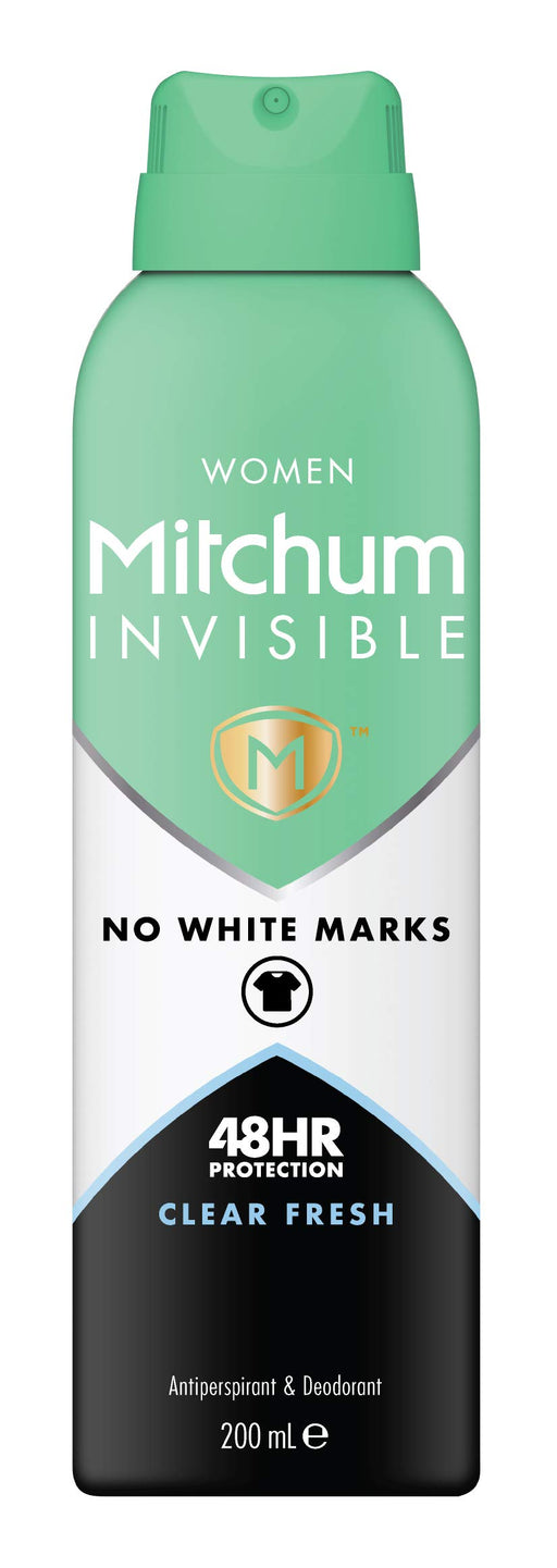 Mitchum Invisible Women 48Hr Protection Clear Fresh Anti-Perspirant Deodorant 200ml - Health & Beauty at MyPerfumeShop by Mitchum