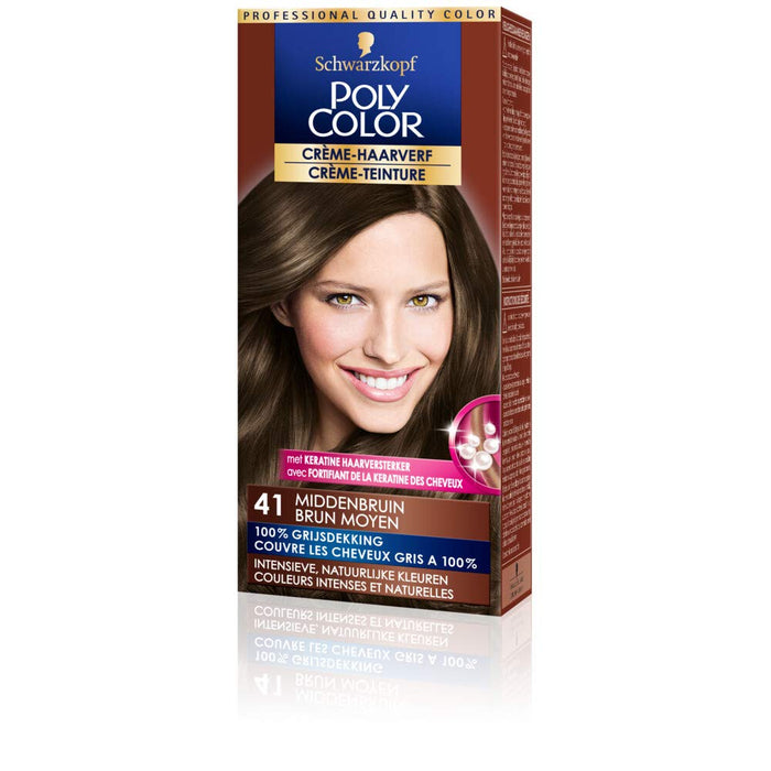 Polytint Hair Colour Medium Brown 41 - Colourants at MyPerfumeShop by Schwarzkopf