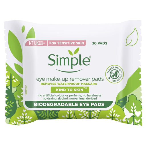 Simple Eye Makeup Remover Pads All Skin Types x 30 - Regime Skin Care at MyPerfumeShop by Simple