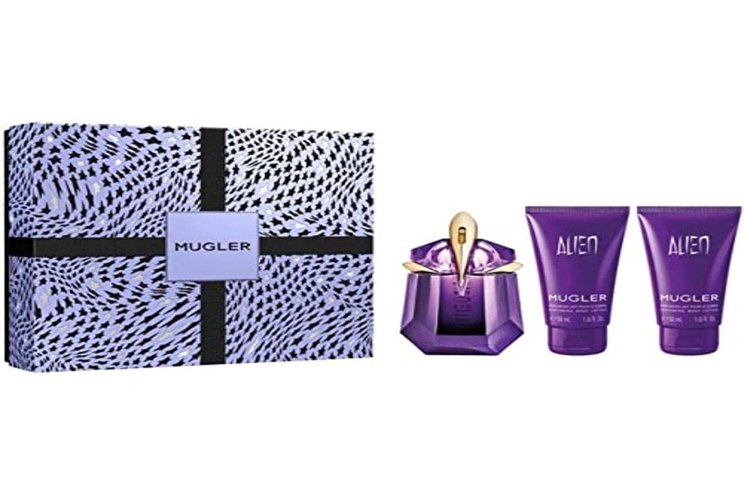 Mugler Alien 2 Piece Gift Set: Eau De Parfum 30ml - 2 x Body Lotion 50ml - Gift Set at MyPerfumeShop by Mugler