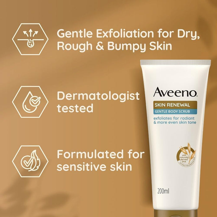 Aveeno Skin Renewal Gentle Body Scrub - 200ml - Regime Skin Care at MyPerfumeShop by Aveeno