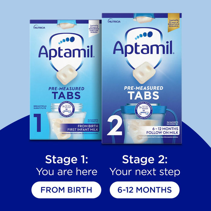 Aptamil Pre-Measured Tabs 1 From Birth First Infant Milk x 120 - Milk at MyPerfumeShop by Aptamil