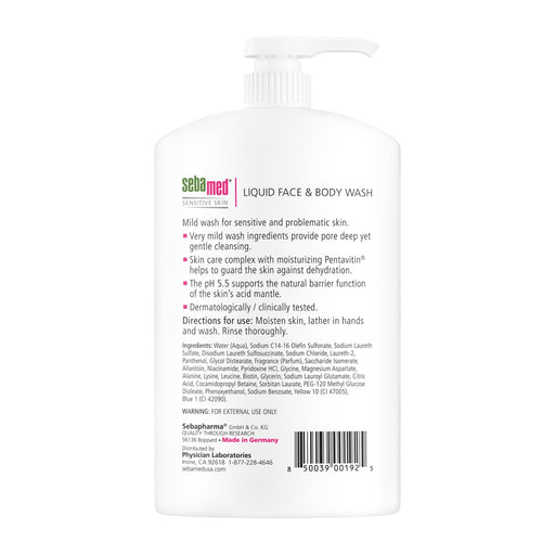 Seba Med Liquid Face & Body Wash x 1l - Shower at MyPerfumeShop by Sebamed