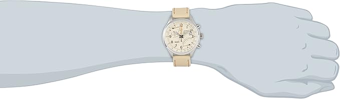 Timex Women's IA Fly Back Watch T2P382 Cream Leather Strap and Dial