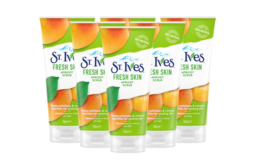 St. Ives Fresh Skin Invigorating Apricot Face Scrub 6 x 150ml - Exfoliators & Scrubs at MyPerfumeShop by St. Ives