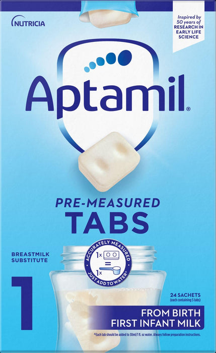 Aptamil Pre-Measured Tabs 1 From Birth First Infant Milk x 120 - Milk at MyPerfumeShop by Aptamil