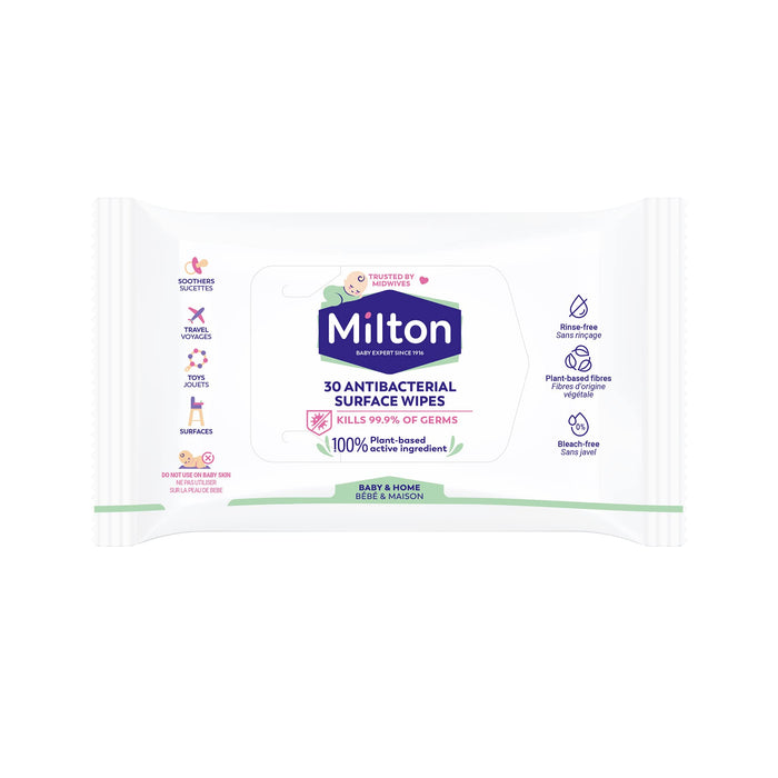 Milton Anti-Bacterial Surface Wipes x 30 - Sterilisation at MyPerfumeShop by Milton