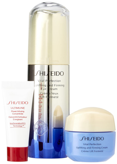 Shiseido Uplifting And Firming Eye Gift Set 15ml Vital Perfection Uplifting and Firming Eye Cream + 15ml Vital Perfection Uplifting and Firming Cream + 5ml Ultimune Power Infusing Concentrate - Eye Care at MyPerfumeShop by Shiseido