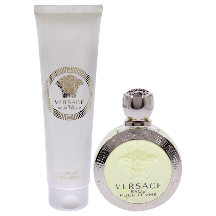 Versace Eros Pour Femme 2 Piece Gift Set: Eau de Toilette 100ml - Body Lotion 15 - Gift Set at MyPerfumeShop by Versace