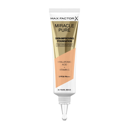 Max Factor Miracle Pure Skin-Improving Foundation SPF30 30ml - 35 Pearl Beige - Foundations at MyPerfumeShop by Max Factor