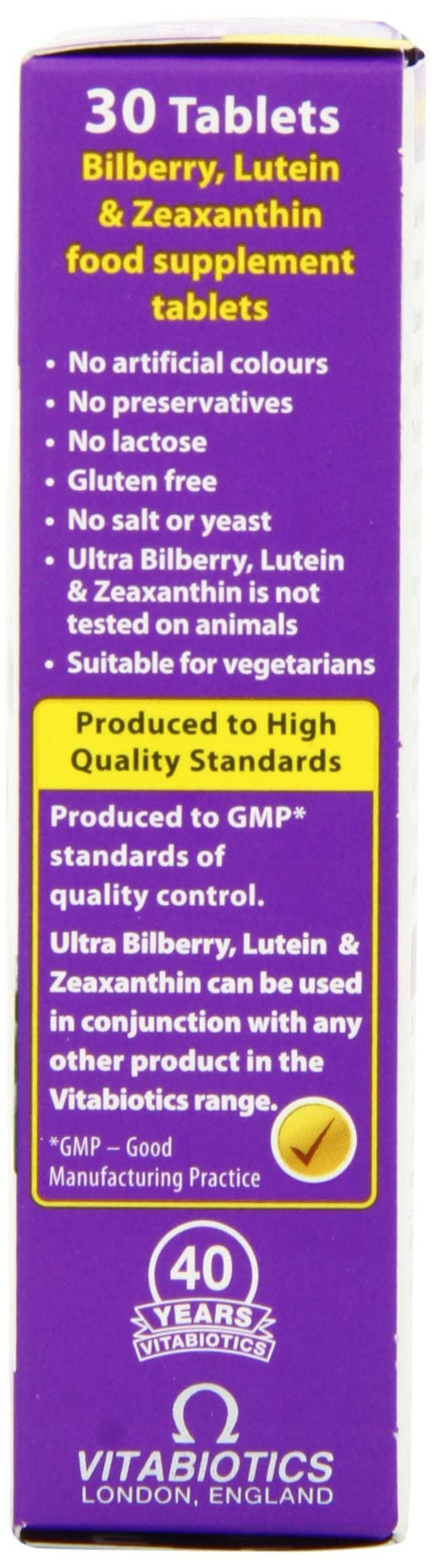 Vitabiotics Ultra Bilberry Lutein & Zeaxanthin  x 30 - Immune Support at MyPerfumeShop by Vitabiotics Ultra