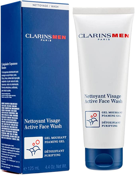 Clarins Men Active Foaming Gel Face Wash 125ml - Facial Cleansers at MyPerfumeShop by Clarins