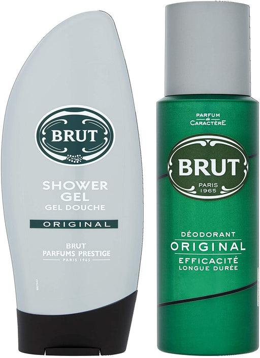 Brut Brut Gift Set 200ml Deodorant Spray + 250ml Shower Gel - Seasonal Gift at MyPerfumeShop by Brut