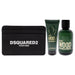 Dsquared2 Green Wood 3 Piece Gift Set: Eau de Toilette 100ml - Shower Gel 100ml - Card Holder - Gift Set at MyPerfumeShop by Dsquared2