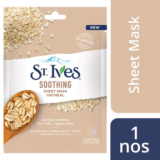 St. Ives Oatmeal Soothing Sheet Mask 23ml - 1 Sheet - Masks & Peels at MyPerfumeShop by St. Ives