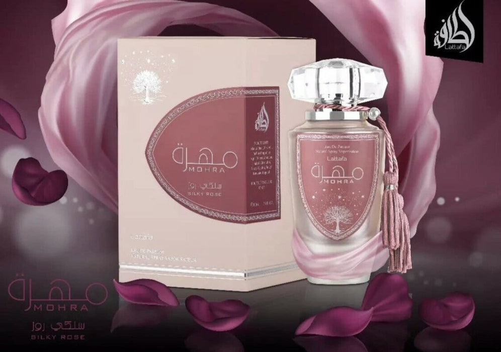 Lattafa Perfumes Mohra Silky Rose Eau de Parfum 100ml Spray - For Her at MyPerfumeShop by Lattafa Perfumes