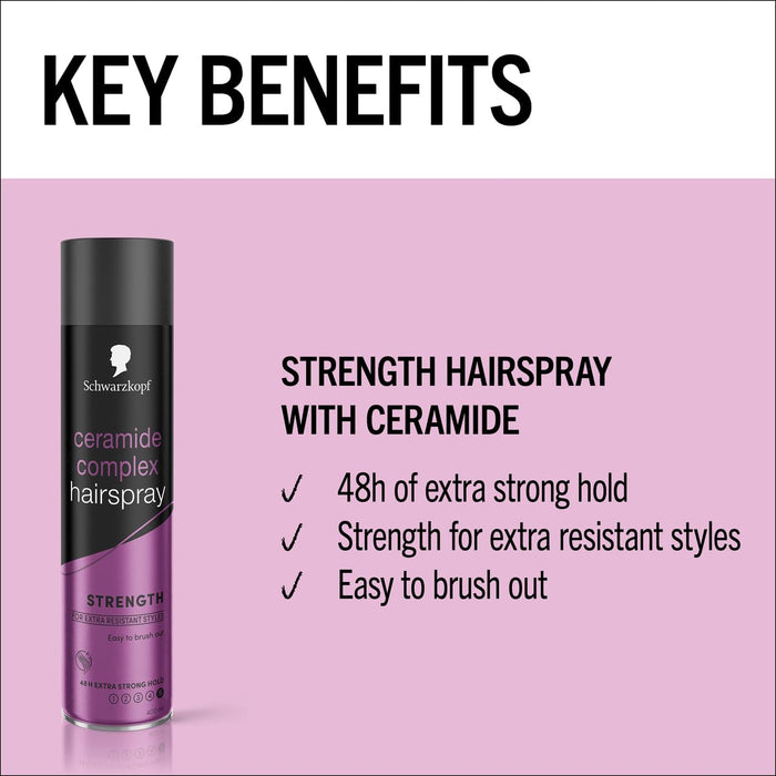 Schwarzkopf Styling Ceramide Complex Hairspray - 400ml - Styling at MyPerfumeShop by Schwarzkopf