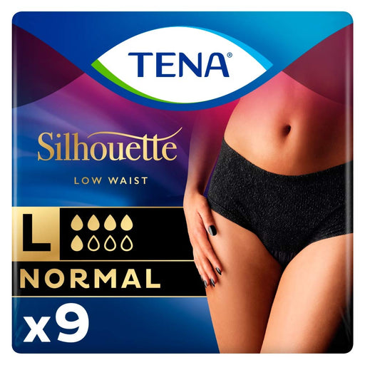 Tena Silhouette Normal Noir Incontinence Pants Large x 9 - Incontinance Pants at MyPerfumeShop by Tena