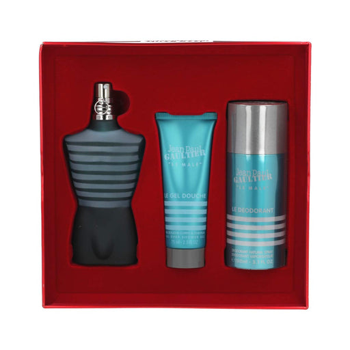 Jean Paul Gaultier Le Male Gift Set 125ml EDT + 75ml Shower Gel + 150ml Deodorant Spray - Fragrance at MyPerfumeShop by Jean Paul Gaultier