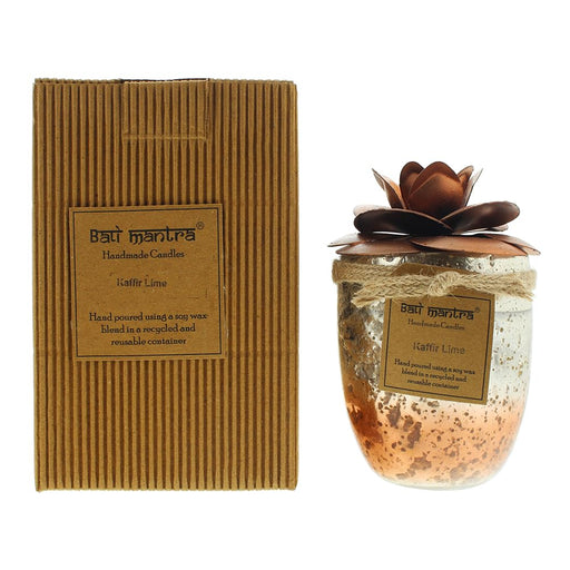 Bali Mantra Camellia Glass Copper Candle 500g - Kaffir Lime - Candle at MyPerfumeShop by Bali Mantra