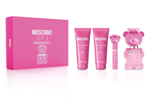 Moschino Toy 2 Bubble Gum Gift Set 100ml EDT + 100ml Shower Gel + 100ml Body Lotion + 10ml EDT - Fragrance at MyPerfumeShop by Moschino