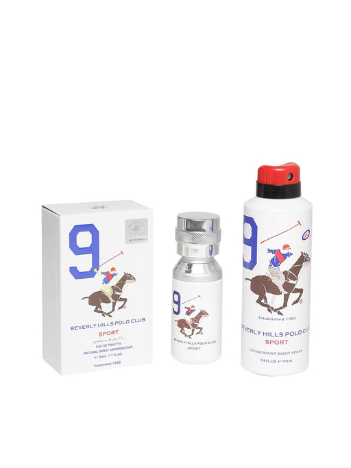 Beverly Hills Polo Club Sport 9 2 Piece Gift Set: Eau de Toilette 50ml - Deodorant Spray 175ml - GIFT SET at MyPerfumeShop by Beverly Hills Polo Club