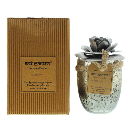 Bali Mantra Camellia Glass Silver Candle 500g - Kaffir Lime - Candle at MyPerfumeShop by Bali Mantra