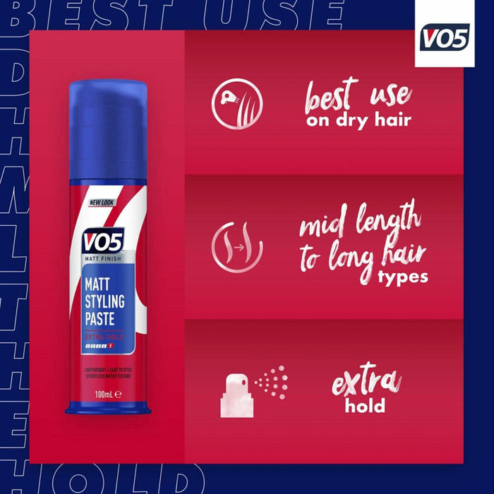 VO5 Extreme Style Matt Paste - 100ml - Styling at MyPerfumeShop by Vo5