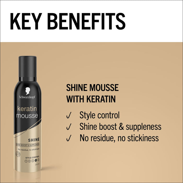 Schwarzkopf Styling Keratin Hair Mousse - 250ml - Styling at MyPerfumeShop by Schwarzkopf