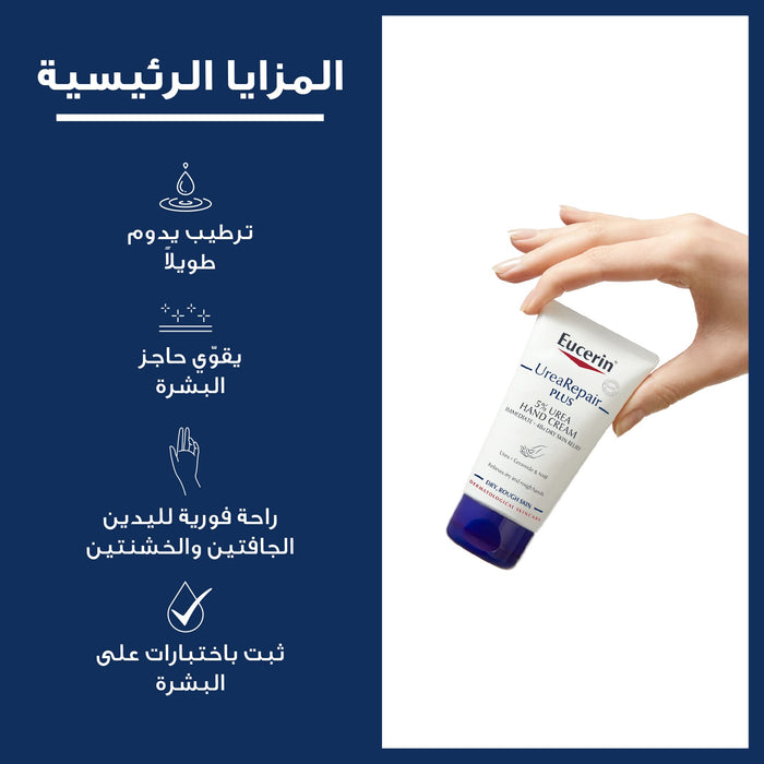 Eucerin UreaRepair Plus 5% Urea Hand Cream 75ml - Hand & Nail Creams at MyPerfumeShop by Eucerin