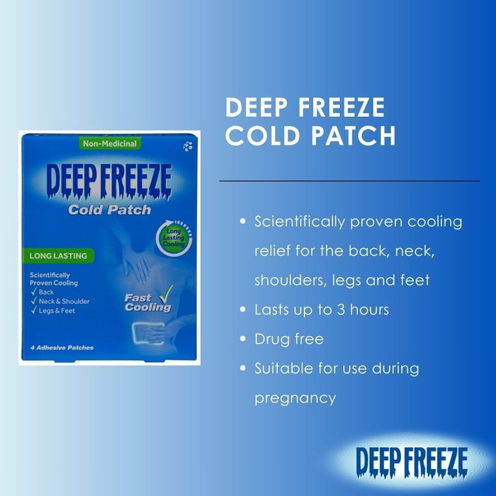 Deep Freeze Cold Patches x 4 - Pain Relief Topical at MyPerfumeShop by Mentholatum Deep Freeze