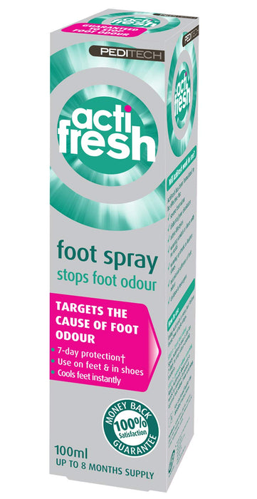 Peditech Actifresh Odour Spray - 100ml - Foot Care at MyPerfumeShop by Peditech