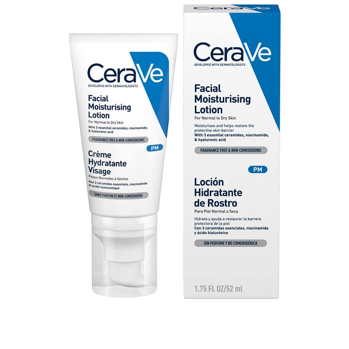 CeraVe PM Facial Moisturising Lotion No SPF - 52ml - Regime Skin Care at MyPerfumeShop by Cerave