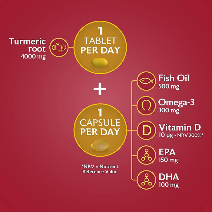 Seven Seas Omega-3 & Turmeric With Vitamin D Day Duo Pack 2x30 - Joint Care at MyPerfumeShop by Seven Seas