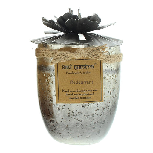 Bali Mantra Hibiscus Glass Silver Candle 500g - Redcurrant - Candle at MyPerfumeShop by Bali Mantra