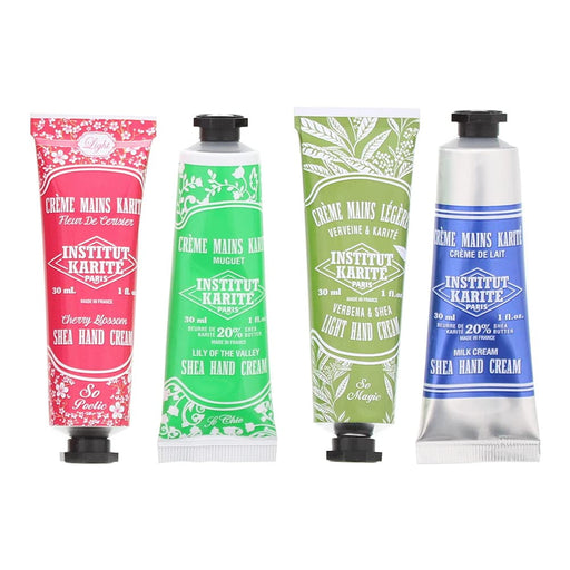 Institut Karite Paris So Chick Gift Set 4 x Tube Hand Cream 30ml- Cherry Blossom- Lily Of The Valley- Milk Cream- Verbena - Beauty at MyPerfumeShop by Institut Karite Paris