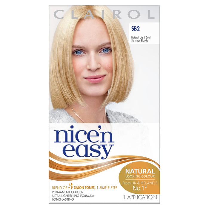 Nice & Easy Care Colour Ultra Light Natural Beach Blonde SB2 - Colourants at MyPerfumeShop by Clairol