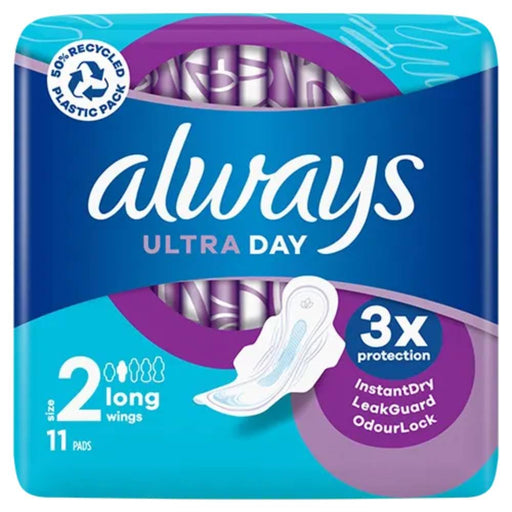 Always Ultra Sanitary Towels Long With Wings Size 2 x 11 - Sanitary Towels at MyPerfumeShop by Always