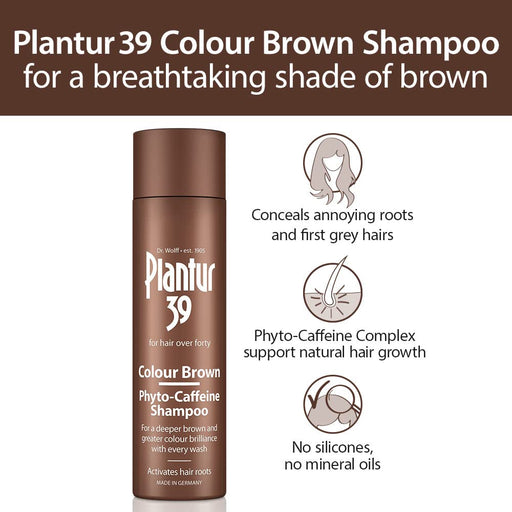 Plantur 39 Colour Brown Phyto-Caffeine Shampoo for Hair Over Forty - 250ml - Shampoo at MyPerfumeShop by Plantur 39