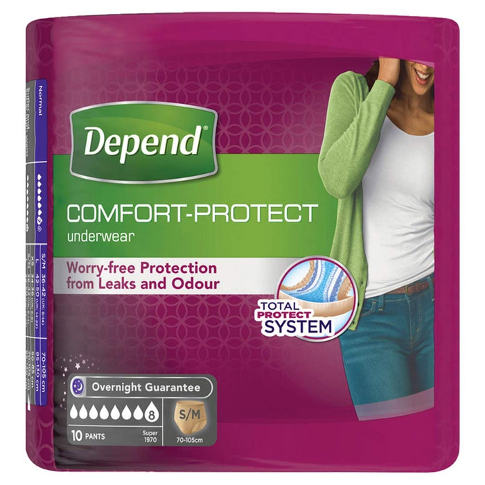 Depend Pants Super Female Small/Medium x 10 - Incontinance Pants at MyPerfumeShop by Depend