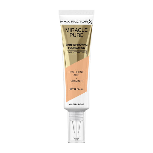 Max Factor Miracle Pure Skin-Improving Foundation SPF30 30ml - 35 Pearl Beige - Foundations at MyPerfumeShop by Max Factor